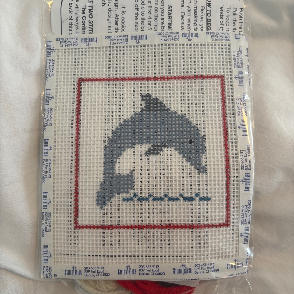 Dolphin Cross Stitch Kit for Kids of Beginners